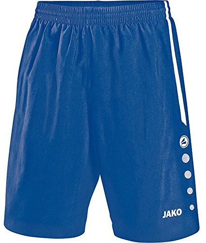 JAKO Pantaloni Sportivi da Calcio per Bambini, Uomo, Pantaloni Sportivi Turin, 4462, Royal/Bianco, 116