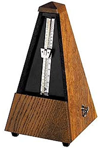 Wittner Metronom Taktell Pyramidenform System Maelzel Serie 810 - Massivholzgehäuse - Mit Glocke - Eiche braun matt - Mechanisch zum Aufziehen - Keine Batterien erforderlich - Made in Germany