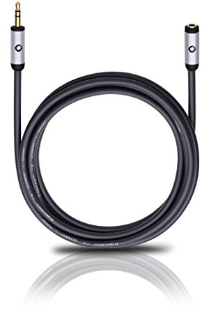 Oehlbach i-Connect J-35 EX Mobiles Audiokabel, 3,5 mm Klinken-Verlängerung schwarz 5.00 m
