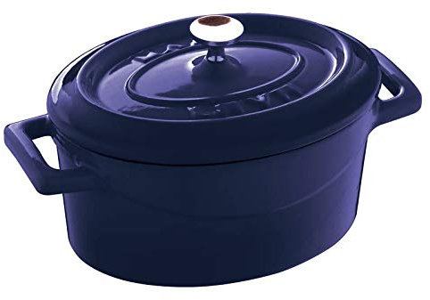 Casseruola Ovale Col Blu Ghisa