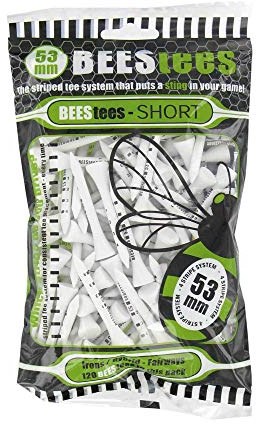 Golfers Club Bees Tees 53 mm Legno Confezione Grande, Tee da Golf Unisex, Bianco