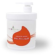 PHYSIOCEUTICALS - Crema de Masaje Fuerte Efecto Calor, Especial Fisioterapia - Salicilato, Metilo y Alcanfor, Neutra Sin Perfume - Tamaño: 1000ml + Dosificador