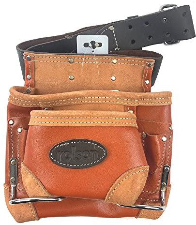 Rolson 68877 Single Leather Tool Pouch with Belt