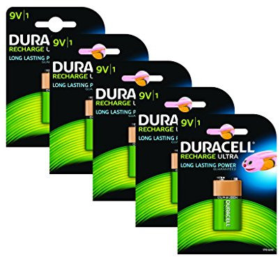 Duracell Rechargeable ultra 9V Battery - Pack of 5