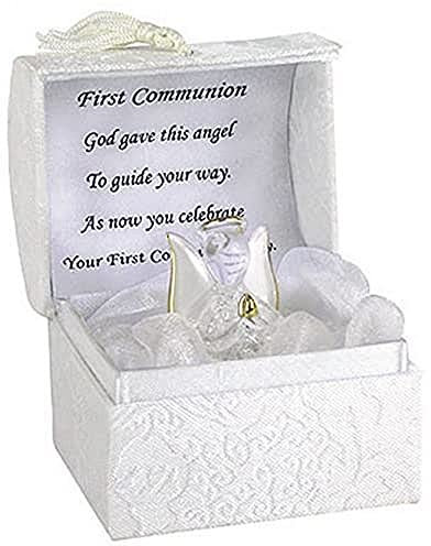 First Holy Communion Guardian Angel Gift HAND BLOWN GLASS & GOLD GILDED