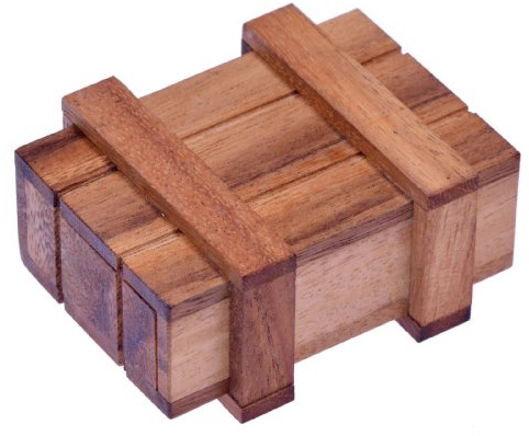 LOGOPLAY Cofre del Tesoro – Caja mágica – Caja de Trucos – Juego de Pensamiento – Juego de ajos – Juego de Paciencia – Juego de lógica de Madera