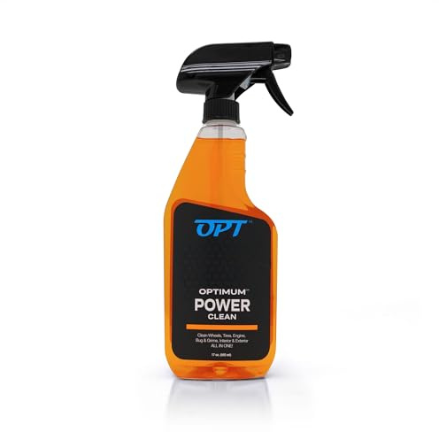 Optimum Power Clean - All Purpose Car Cleaner - Exterior and Interior, Bug and Tar Remover, Great for Boat, Motorcycle, RV, and Car Detailing (17 Oz)
