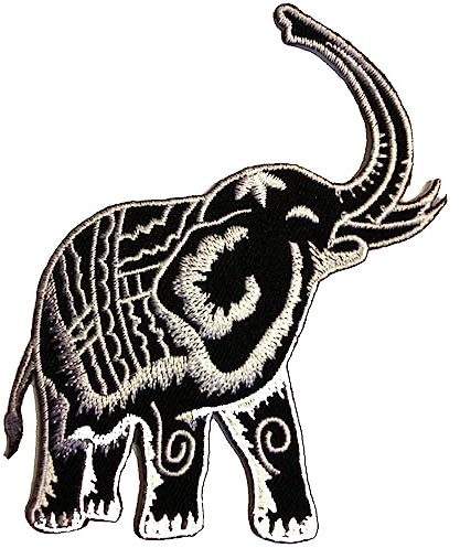Catch the Patch Elefant Tier Thailand - (Größe: 9,8 x 9,8 cm) – Aufbügler & Applikationen in verschiedenen Größen – Ideal für Kleidung, Schulranzen, Jeans & Rucksäcke