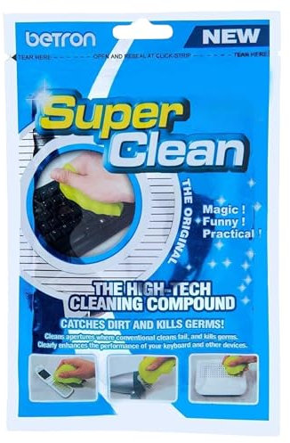 Betron Universal Cleaning Gel for Keyboards, Car Vents, Laptops & Home Electronics - Reusable Dust Remover Putty