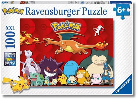 Ravensburger barnpussel 10934 - Min favorit Pokémon - 100 bitar XXL Pokémon-pussel för barn från 6 år och uppåt, Pokémon-gåvor | Pokémon 100 bitars pussel XXL – pedagogiskt och roligt spel som en originell gåva för barn från 6 år