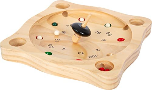small foot Bauernroulette aus Holz Natur, Spielspaß für die ganze Familie, ab 5 Jahren, 1563