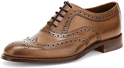 Loake Fearnley Mens Formal Lace Up Shoes 8.5 Tan Burnished