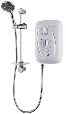 Triton T80Z 8.5kW Electric Shower Thermostatic Fast Fit 5 Spray Handset White