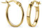MIORE Ohrringe 375 Gold 9 Kt, elegante goldene Creolen für Damen, runde Hoops, ovale Tube Creolen, stilvoller Ohrschmuck für jeden Anlass.