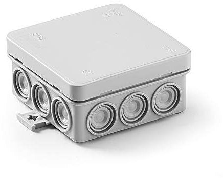 FAMATEL – Wasserdichte Abzweigdose Minibox IP55 I Druckdeckel I 85x85x39 I Grau