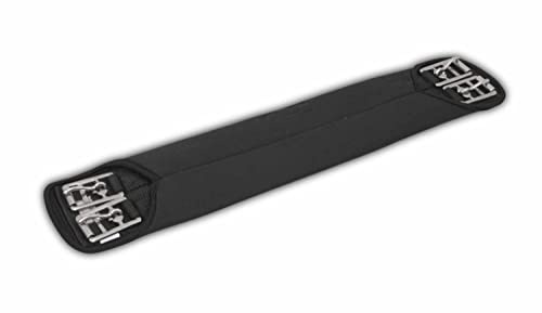 Amka Sangle ventrale de selle Courte En néoprène Sangle de dressage Noir, 80 cm