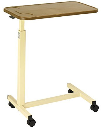 Days Table de lit, Bureau Portable avec Roulettes, Surface d'Écriture à Utiliser dans le Lit ou en Fauteuil Roulant, bureau mobile avec hauteur réglable et plateau laminé
