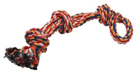 Nobby Rope Toy, Spielseile, bunt 3 Knoten dopelt, 580 g, 1 Stück