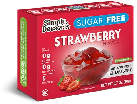 Simply Delish, Jel Dessert Strawberry, 0.7 Ounce