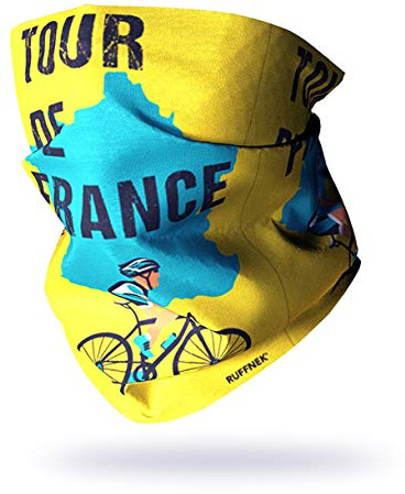 Ruffnek French Cycle Tour Design Multifunctional Neck Gaiter Snood | Lightweight Breathable Seamless Tube Scarf For Men Women Children, One Size, Cycling, Supporting, Commuting