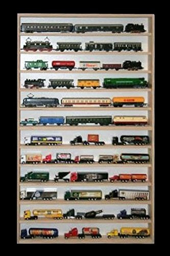 Alsino Modelleisenbahn H0 Setzkasten Vitrine Wandregal 70 x 115 x 8,5-12 Ebenen mit Plexiglasscheiben V-91A