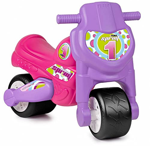 FEBER MotoFEBER Racing - Trotteur avec Casque, pour Enfants de 18 Mois à 3 Ans, Violet (Famosa 800008171)