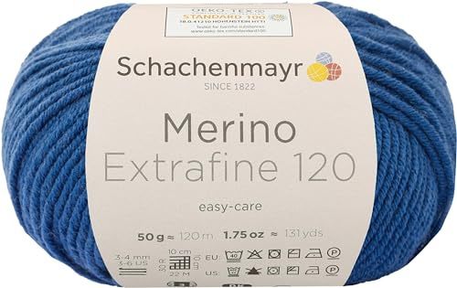 Schachenmayr Merino Extrafine 120 9807552-00154 jeans Handstrickgarn, Schurwolle