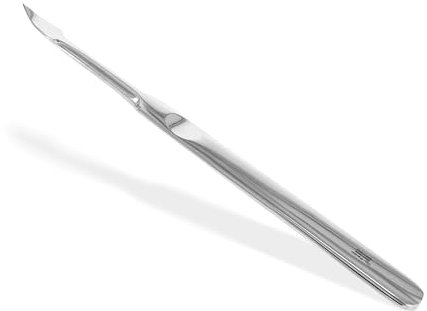 OTTO HERDER NAGELHAUTSCHIEBER NAGELMESSER DOPPELINSTRUMENT - Nagelpflege Doppelinstrument Pusher 12cm rostfrei Matt - 2 in 1 Schieber und Nagelhautmesser zum entfernen abstehender Nagelhaut