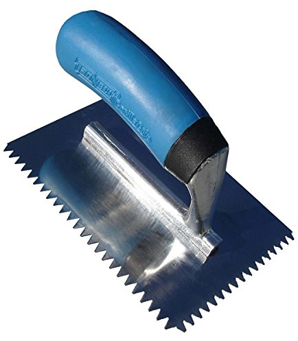 TROXELL USA 6inches Mini Trowel 3/16inches V notch, 14-33MINI
