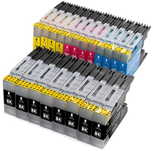 ESMONLINE 20 komp. Druckerpatronen als Ersatz für Brother LC-1280XL LC-1240 LC-1220 MFC J430W J625DW J725DW J825DW J925DW J5910DW J6510DW J6710DW J6910DW LC1280XL LC1240 LC1220