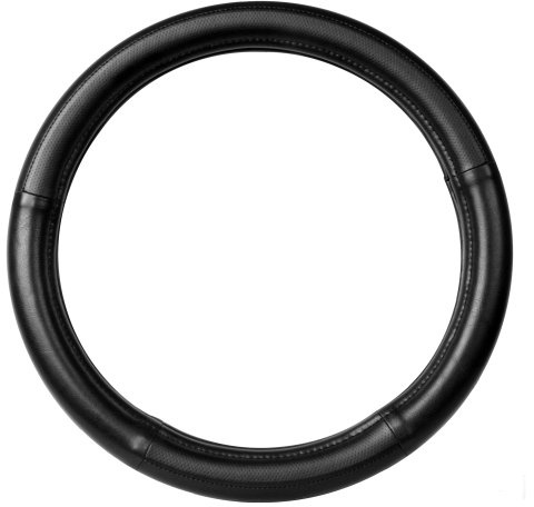 GG Grand General 54005 Black 18 Deluxe Steering Wheel Cover, Black w/black stitching