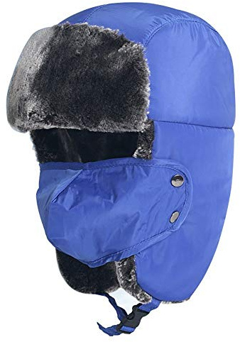 Chapeau d'hiver unisexe pour enfants et adolescents âgés de 5 à 15 ans, chapeau de trappeur thermique doublé de fourrure avec rabat pour les oreilles, coupe-vent, chapeau de neige, chapeau bomber