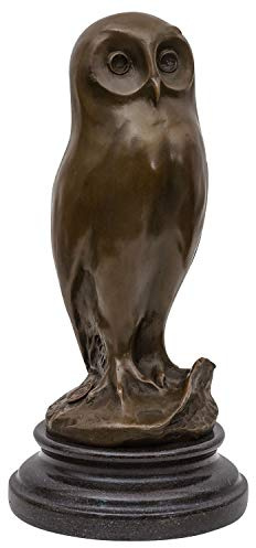 Bronsskulpturuggla örnuggla fågel brons bronsfigur figur skulptur 25cm