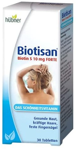 hübner Biotin Intensiv | 30 Tabletten | Förderung von Haar- & Nagelwachstum | Vitamin H