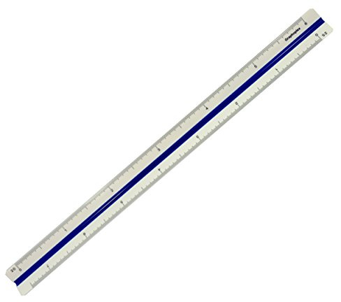 Graphoplex Kutch Règle 30cm Réduction Triangulaire - Échelles 1/20 à 1/100 - Outil Précision pour Architecture et Dessin Technique - Matériel Mesure Rigide, Multifonction - Lecture Facile