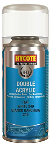 Hycote Peinture acrylique double en aérosol pour voiture, Fiat – Blanc 249, 150 ml
