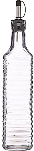 KitchenCraft World of Flavours Bouteille à huile / Vinaigre en verre strié, 55 ml