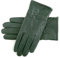Fletion Damen Luxus Eeichem Lammfell Lederhandschuhe Mit Fleece-Futter, Einheitsgröße, armee-grün
