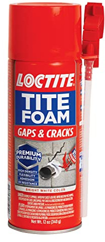 Loctite Tite Foam Gaps & Cracks Spray Foam Sealant, 12 fl oz Can, 1 Pack - Polyurethane Expanding Insulation