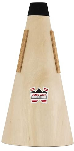 Denis Wick Wooden Straight Mute for French Horn, 5554 - Durable Birch Veneer & Fiber Build for Rich, Warm Tone - Great for Practice or Performance - 11.42 x 5.51 x 5.51 inches