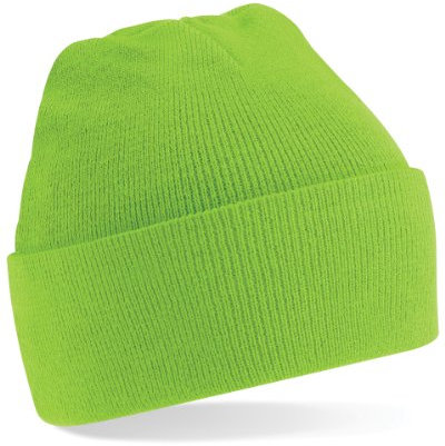 Beechfield Herren Turn-up Beanie Baseballkappe, Grün (Lime Green), Einheitsgröße