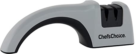 Chef'sChoice 445 Diamond Hone Manual Straight Edge Knife Sharpener, 2-Stage, Gray