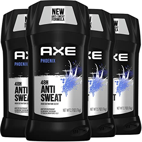 AXE Antiperspirant Deodorant for Men Phoenix 4PK 48H Sweat & Odor Protection for Long Lasting Freshness, Crushed Mint & Rosemary Men's Deodorant 2.7 oz