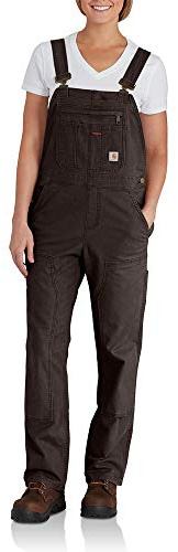 Carhartt Crawford Double Front Bib Overall Salopette, Dark Brown, X-Large Femme