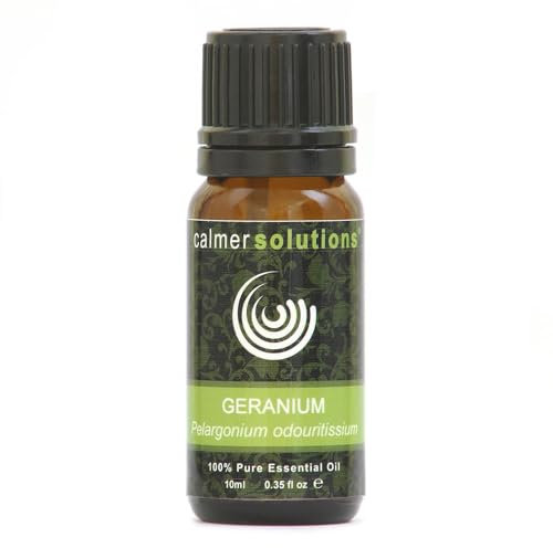 Calmer Solutions Geranium Essential Oil 10ml – 100% Pure & Natural – Floral Aromatherapy Oil for Balance, Skincare & Wellbeing – Ideal for Diffusers, Massage & DIY Blends