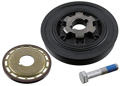 febi bilstein 36433 Riemenscheibe (entkoppelt) für Kurbelwelle, mit Polrad und Schraube, 1 Stück