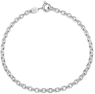 Silberketten Store DEIN SCHMUCK ONLINE SHOP Filigrane Fußkette Erbse mit einer Breite von 2mm |echt 925 Silber | hochglanzpoliert mit Federringverschluß