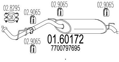 MTS Company 01.60172 Silencieux arrière