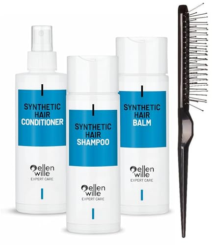 Astrid Leistner Synthetik Haar Power Pflegeset - Shampoo, Balsam, Conditioner, Bürste - Nährnd - Synthetik Haar - Haarpflege-Set