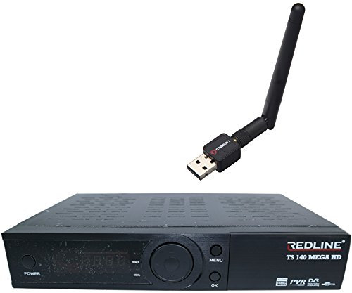 Redline TS 140 Mega HD Plus - Receptor satélite (Full HD, FTA, USB, HDMI, SCART y WLAN)
